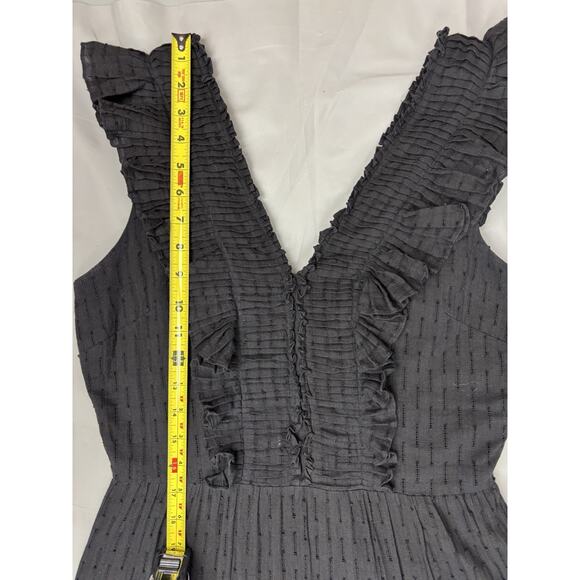 BTB Los Angeles Tiered Ruffle Maxi Dress Size Small Black Boho Dark Romantic - Picture 9 of 16